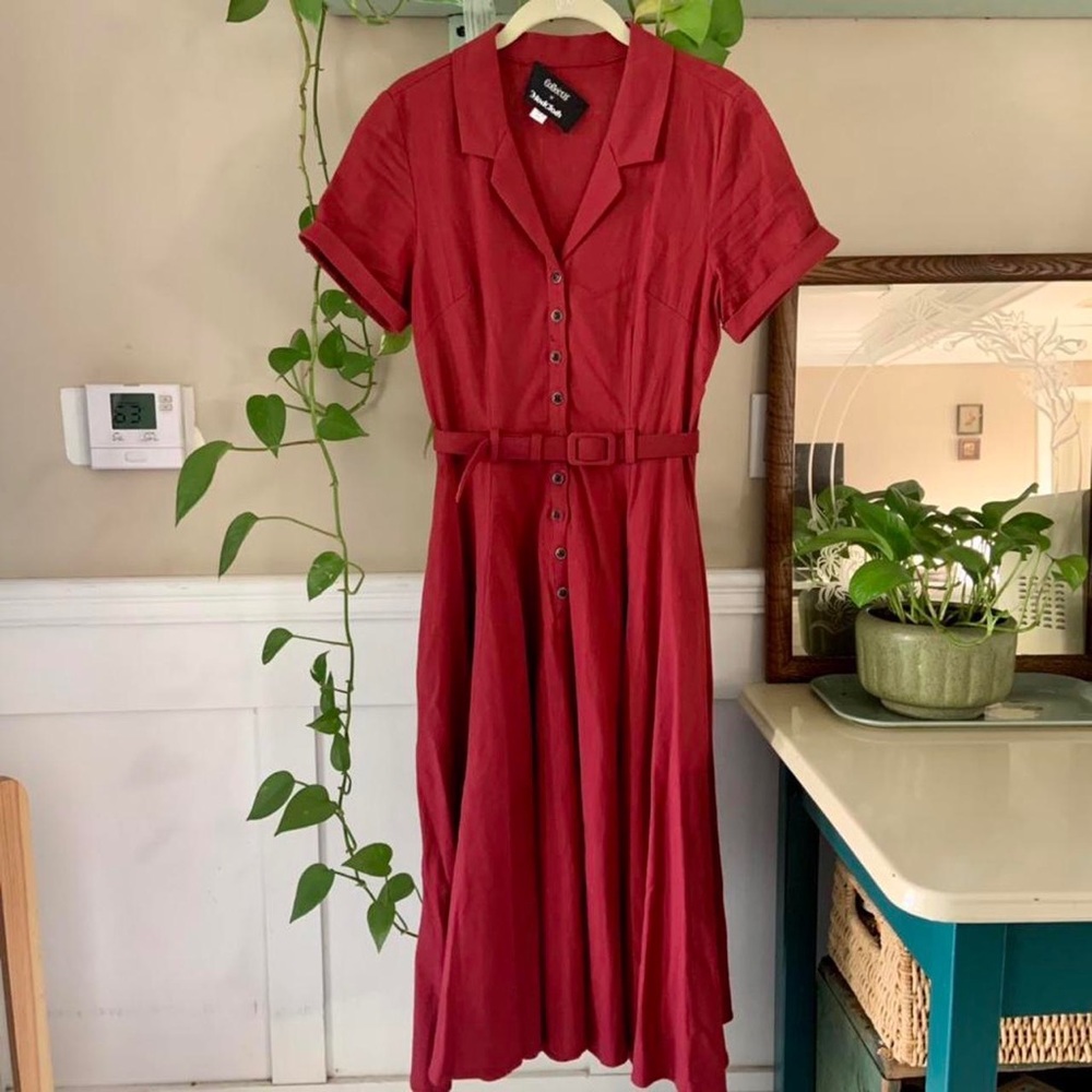 1950s inspired ModCloth x Colectif shirt dress.